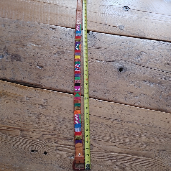 Vintage Leather Multicoloured Bohemian Belt - Picture 2 of 5